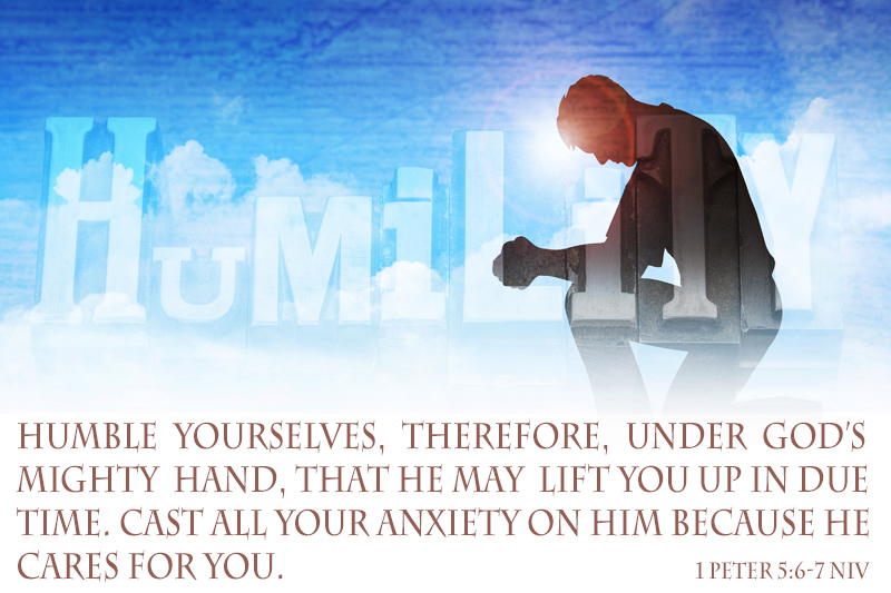 Illustration of 1 Peter 5:6-7 on Humility