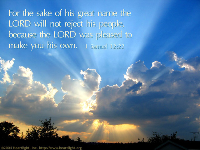Illustration of 1 Samuel 12:22 on Name