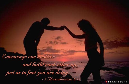 Illustration of 1 Thessalonians 5:11 on Build