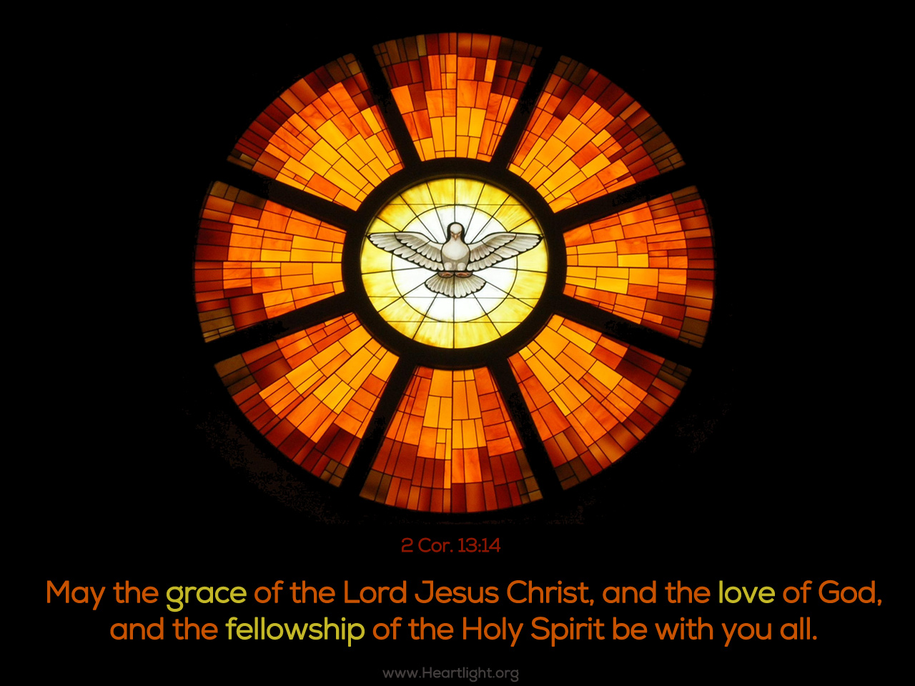 Illustration of 2 Corinthians 13:14 on Holy Spirit