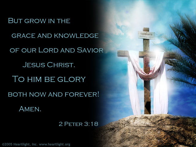 Illustration of 2 Peter 3:18 on Glory