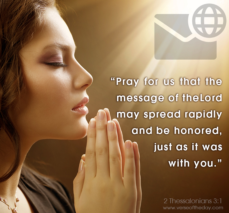 Illustration of 2 Thessalonians 3:1 on Prayer