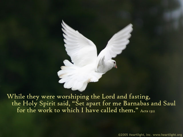 Illustration of Acts 13:2 on Holy Spirit