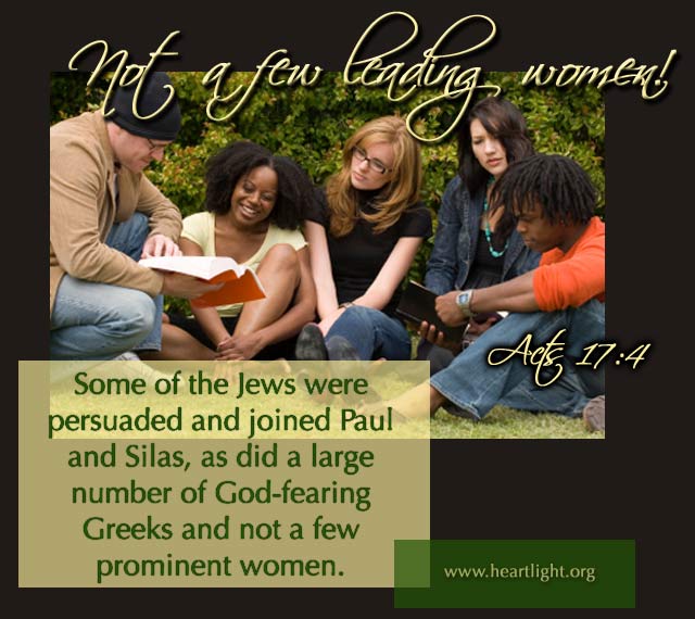 Illustration of Acts 17:4 on Women