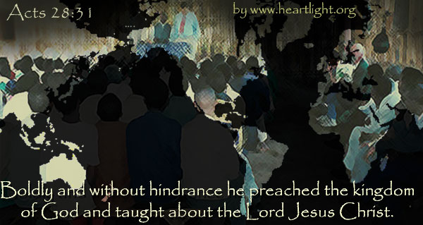 Illustration of Acts 28:31 on Jesus