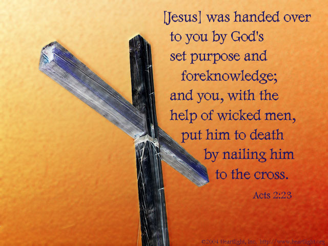 Illustration of Acts 2:23 on Cross