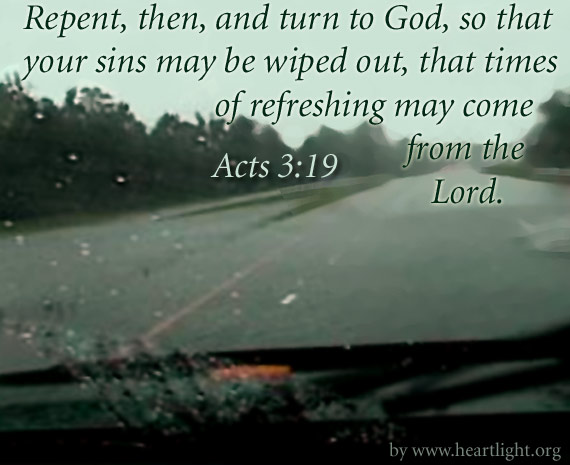 Illustration of Acts 3:19 on Repentance