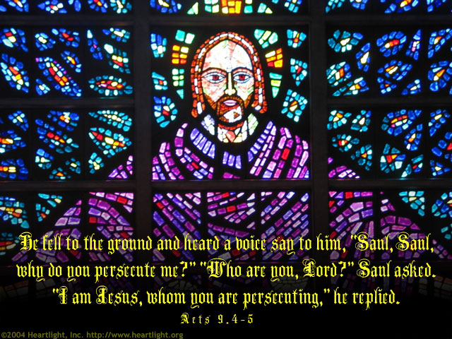 Illustration of Acts 9:4-5 on Persecution