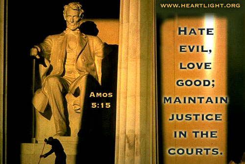 Illustration of Amos 5:15 on Evil