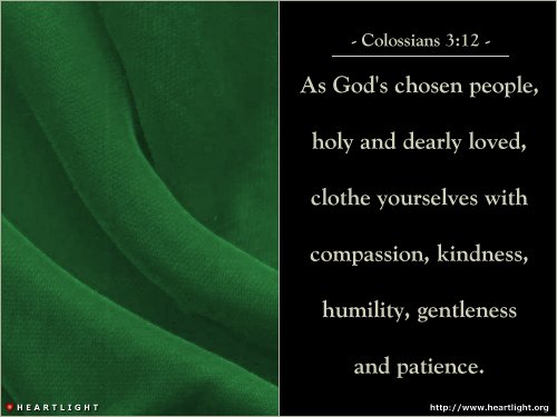 Illustration of Colossians 3:12 on Holy