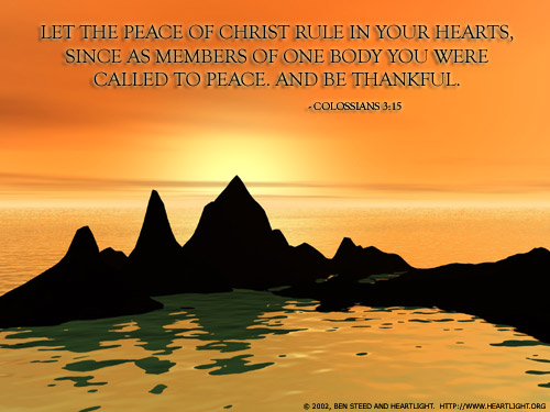 Illustration of Colossians 3:15 on Thankful