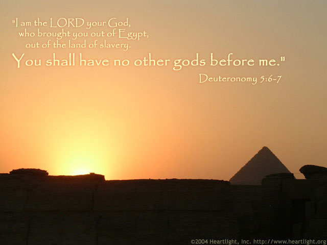 Illustration of Deuteronomy 5:6-7 on God