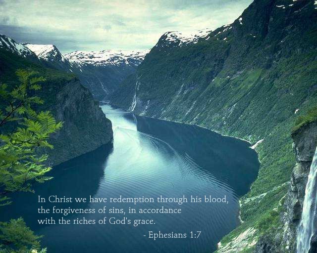 Illustration of Ephesians 1:7 on God