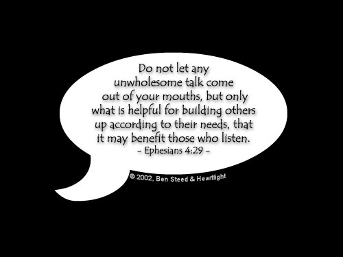 Illustration of Ephesians 4:29 on Listening