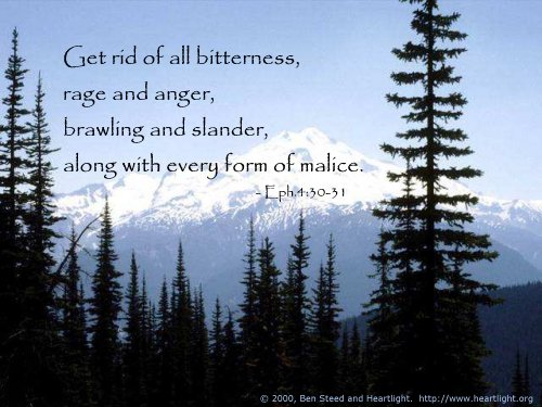 Illustration of Ephesians 4:30-31 on Anger