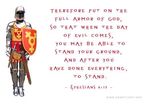 Illustration of Ephesians 6:13 on Evil
