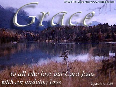 Illustration of Ephesians 6:24 on Grace