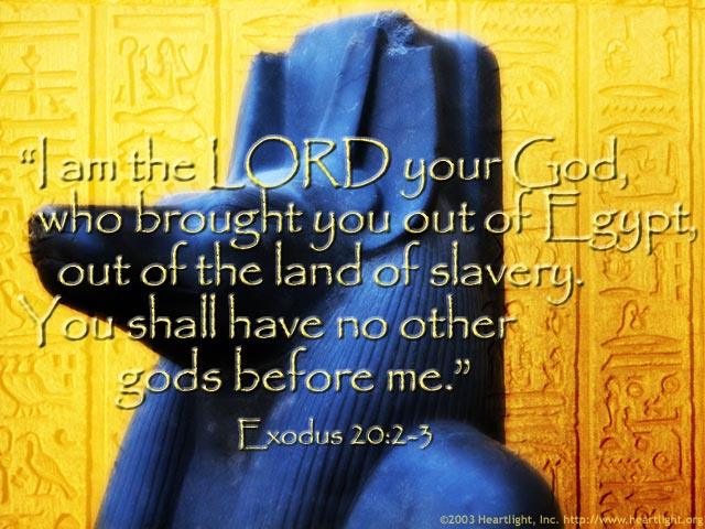 Illustration of Exodus 20:2-3 on Lord