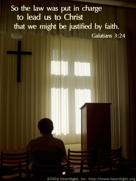 Illustration of Galatians 3:24 on Faith