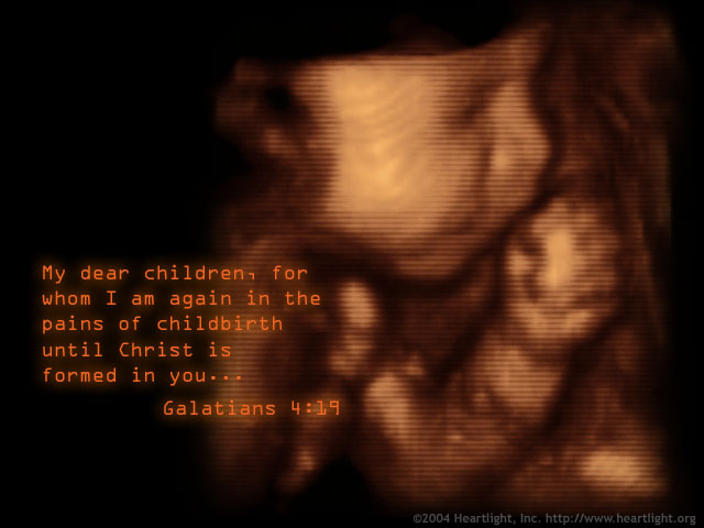Illustration of Galatians 4:19 on Children Of God