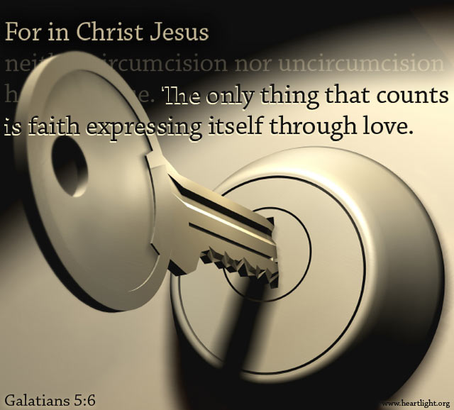 Illustration of Galatians 5:6 on Love