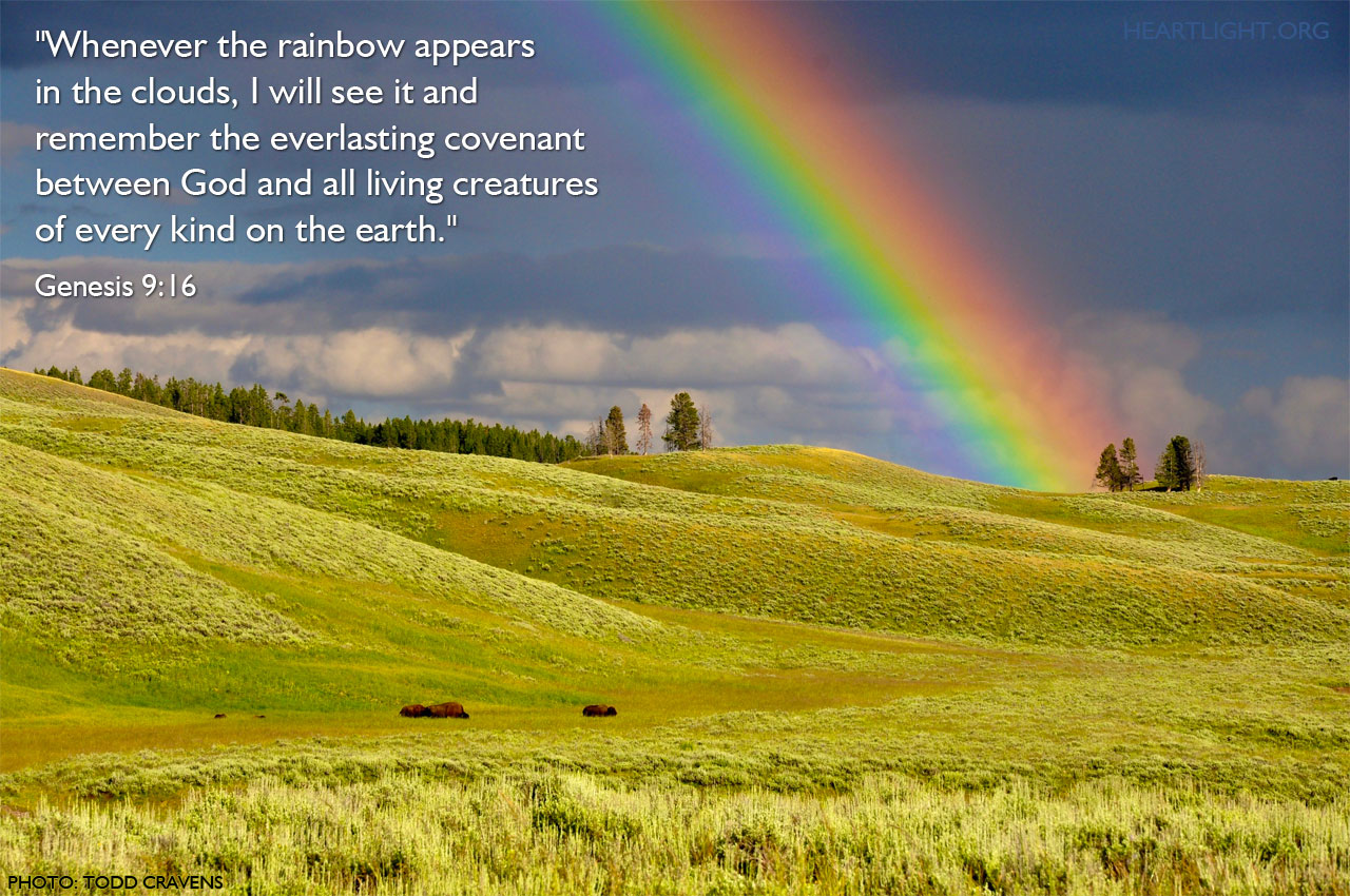 Illustration of Genesis 9:16 on Earth