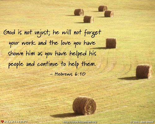Illustration of Hebrews 6:10 on Love