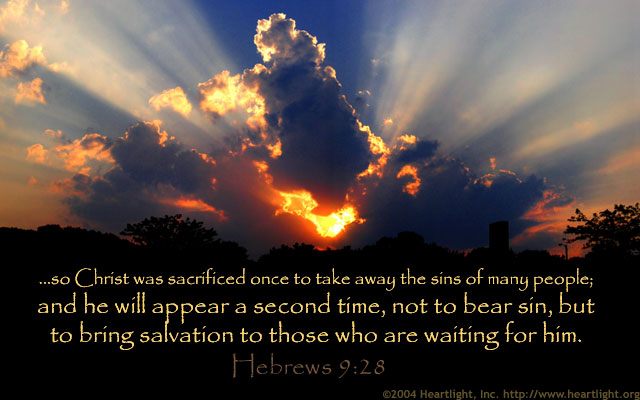Illustration of Hebrews 9:28 on Jesus