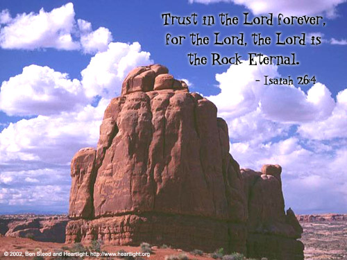 Illustration of Isaiah 26:4 on Trust