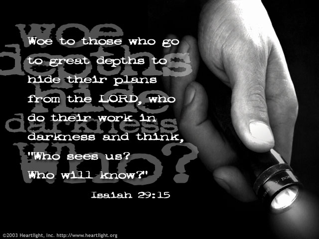 Illustration of Isaiah 29:15 on Work
