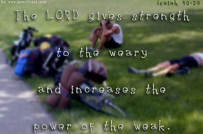Illustration of Isaiah 40:29 on Strength
