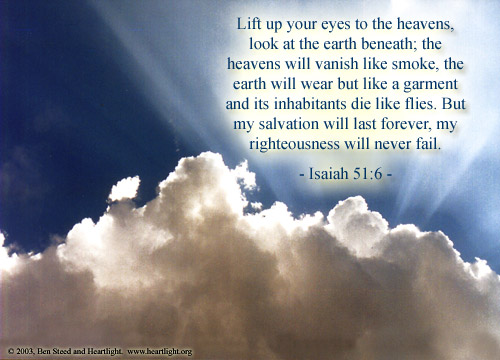 Illustration of Isaiah 51:6 on Salvation
