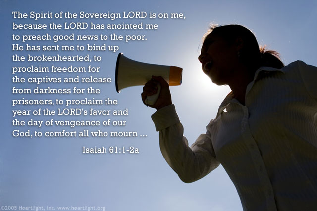 Illustration of Isaiah 61:1-2 on Freedom