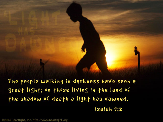 Illustration of Isaiah 9:2 on Darkness