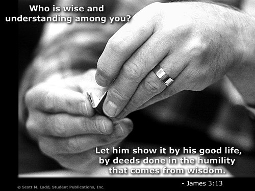 Illustration of James 3:13 on Wisdom