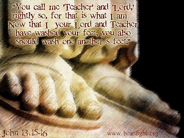 Illustration of John 13:15-16 on Teachable