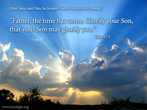 Illustration of John 17:1 on Heaven