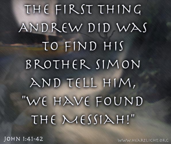 Illustration of John 1:41-42 on Messiah