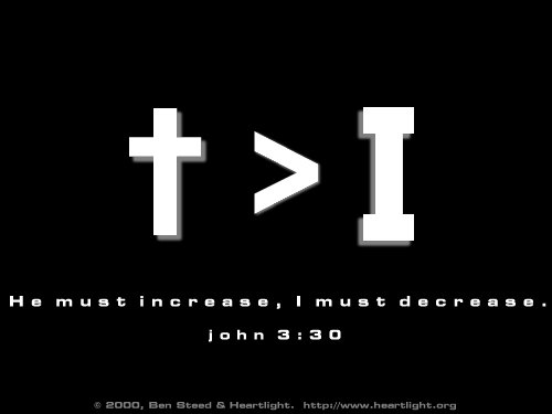 Illustration of John 3:30 on Christlikeness