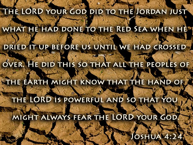 Illustration of Joshua 4:24 on God