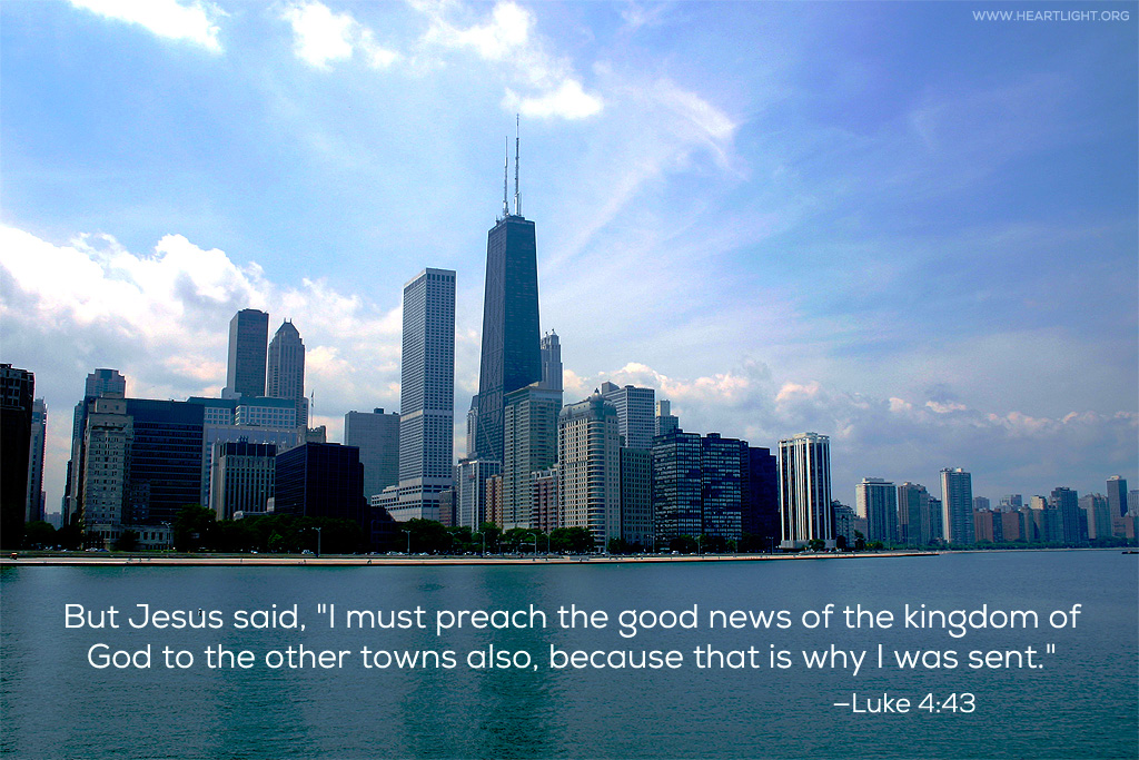 Illustration of Preaching the Good News on Preaching