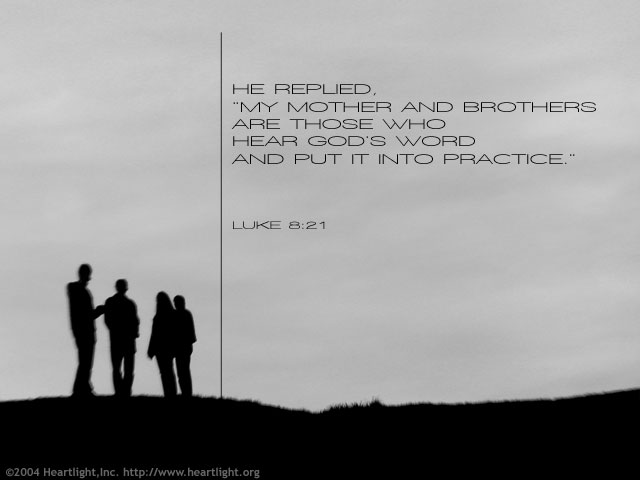 Illustration of Luke 8:21 on Christian Living