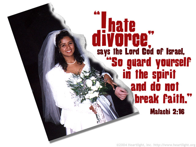 Illustration of Malachi 2:16 on Hate