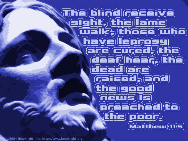 Illustration of Matthew 11:5 on Messiah