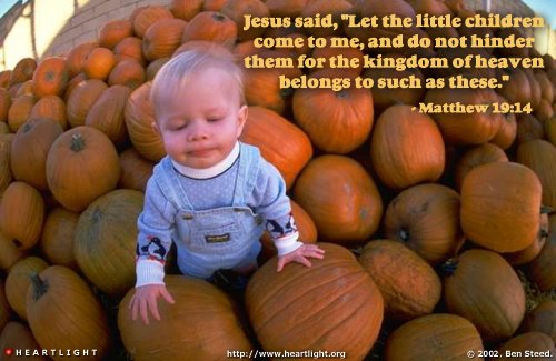Illustration of Matthew 19:14 on Children