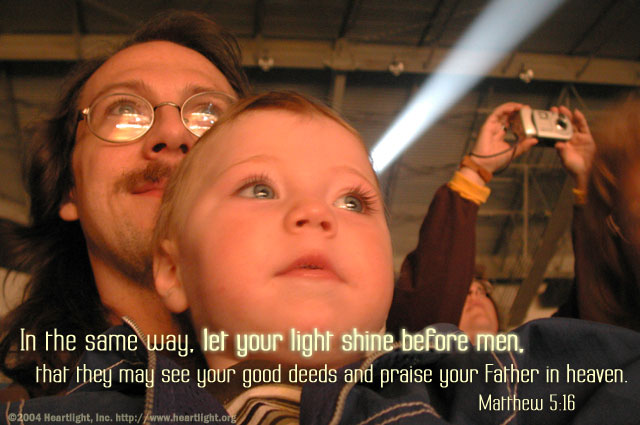 Illustration of Matthew 5:16 on Light