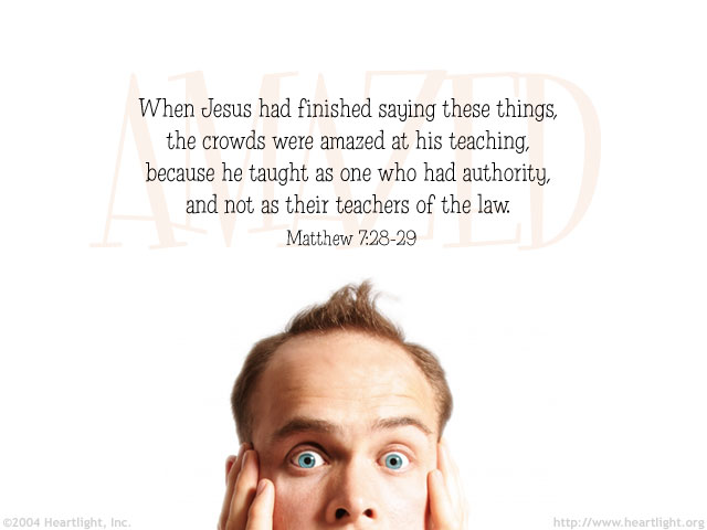 Illustration of Matthew 7:28-29 on Teaching