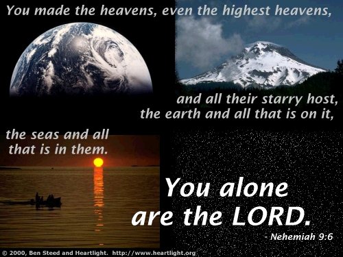 Illustration of Nehemiah 9:6 on Earth