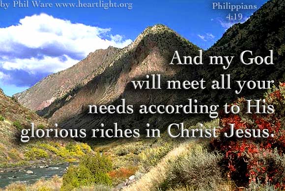 Illustration of Philippians 4:19 on Jesus
