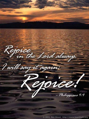 Illustration of Philippians 4:4 on Rejoice